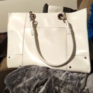 White Leather Wilson Leather Bag
